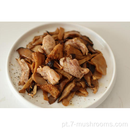 Cogumelos fritos congelados-fritos-preto molho_500g
